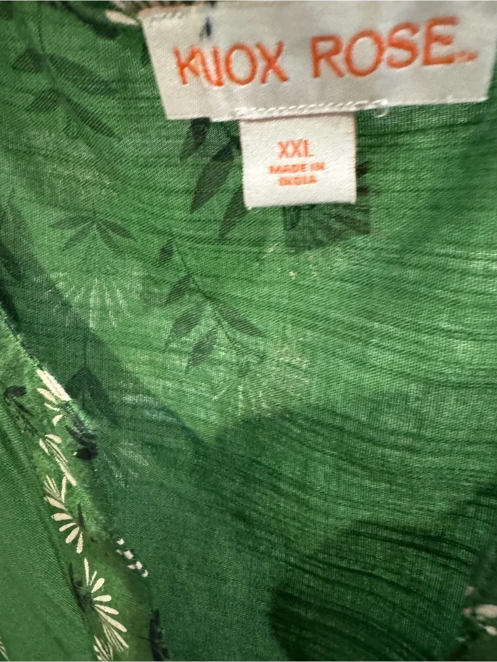 Knox Rose Green Floral  Button-Down Shirt. NWT - Picture 4 of 4